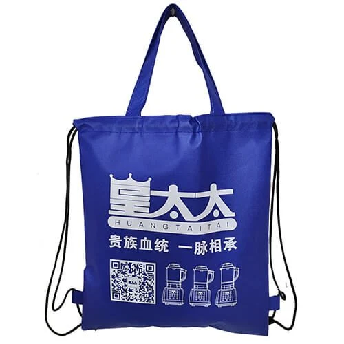 PP Non Woven Drawstring Backpack Shopping Bags