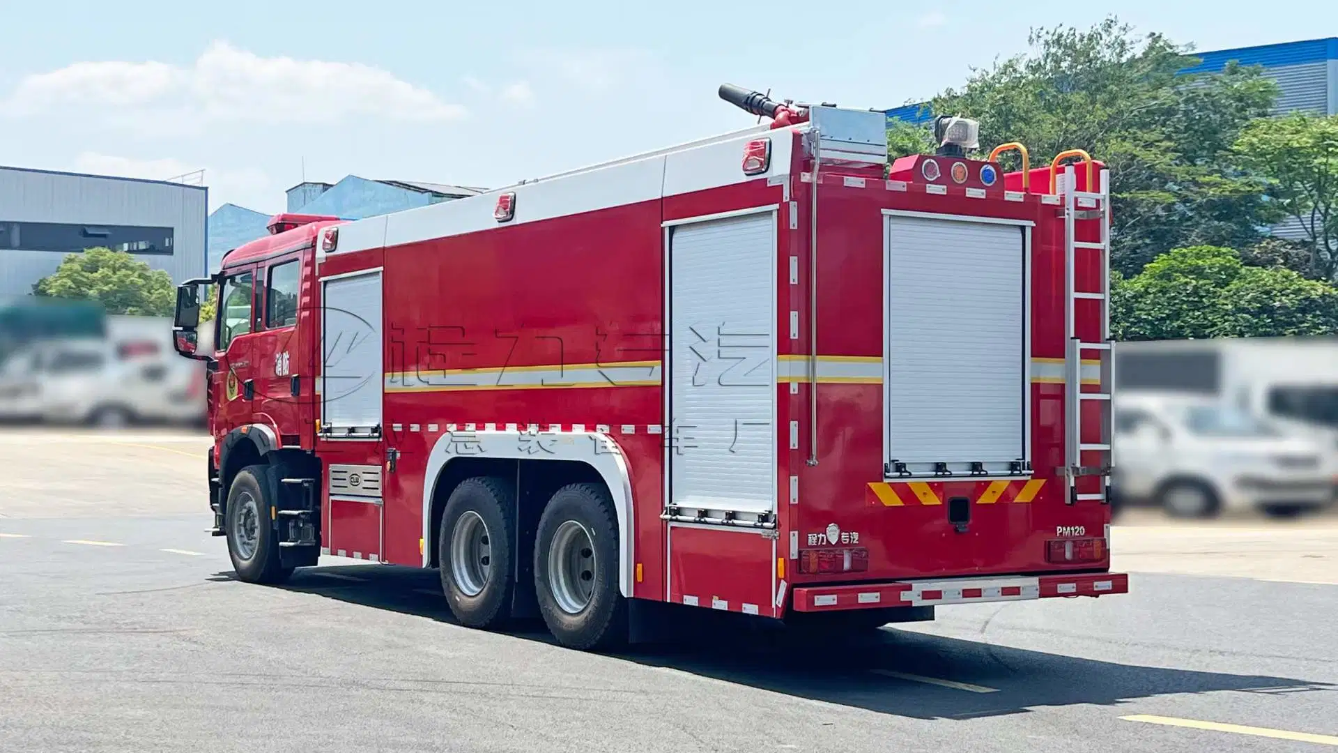 Camião de combate a incêndios para camiões de combate a incêndios 6X4, fabricante chinês Camião de combate a incêndios com tanque de água do camião de combate a incêndios de 12000L