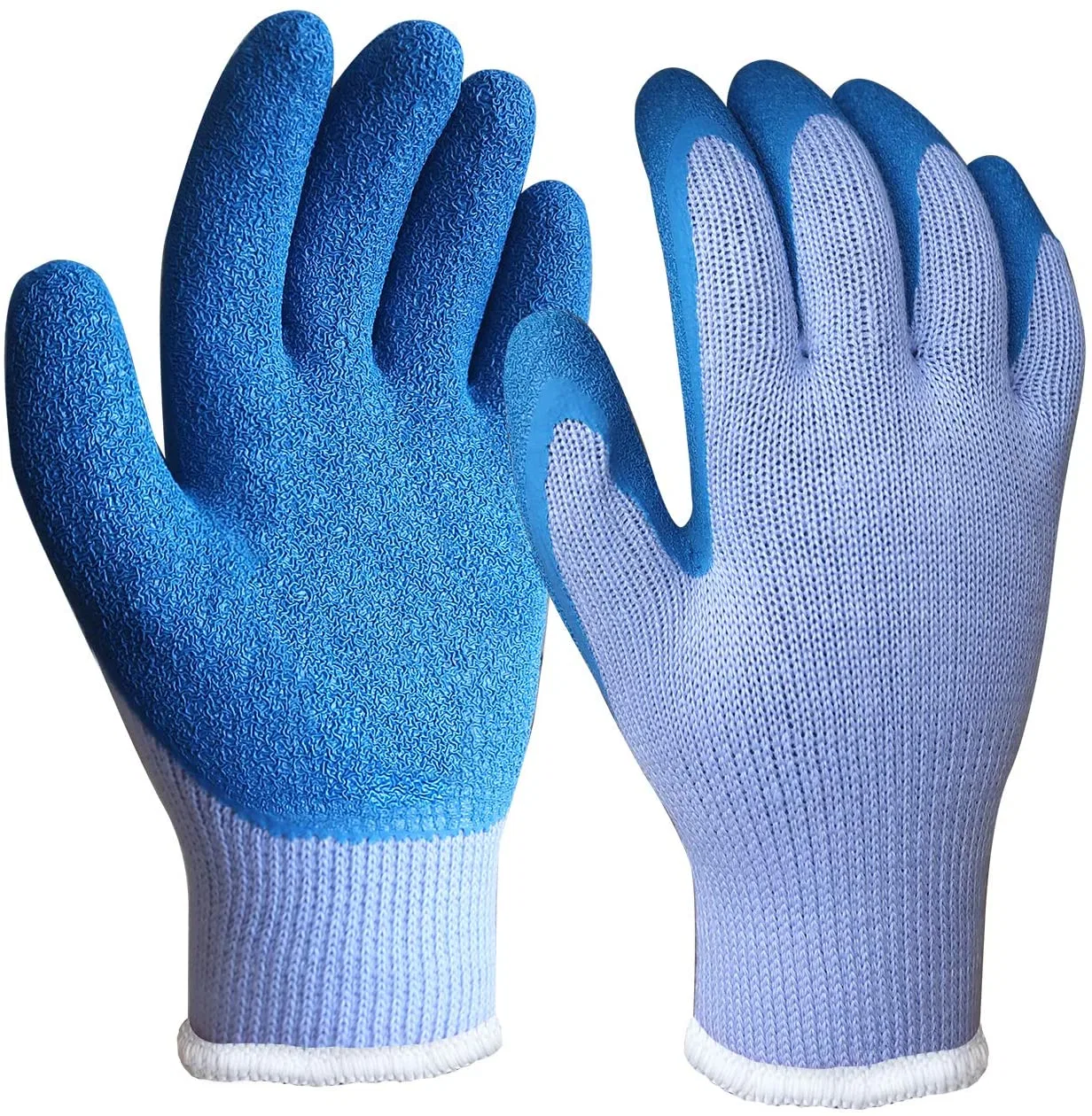 Rubber Coated Polyester Shell Labor Protective Safety Gloves