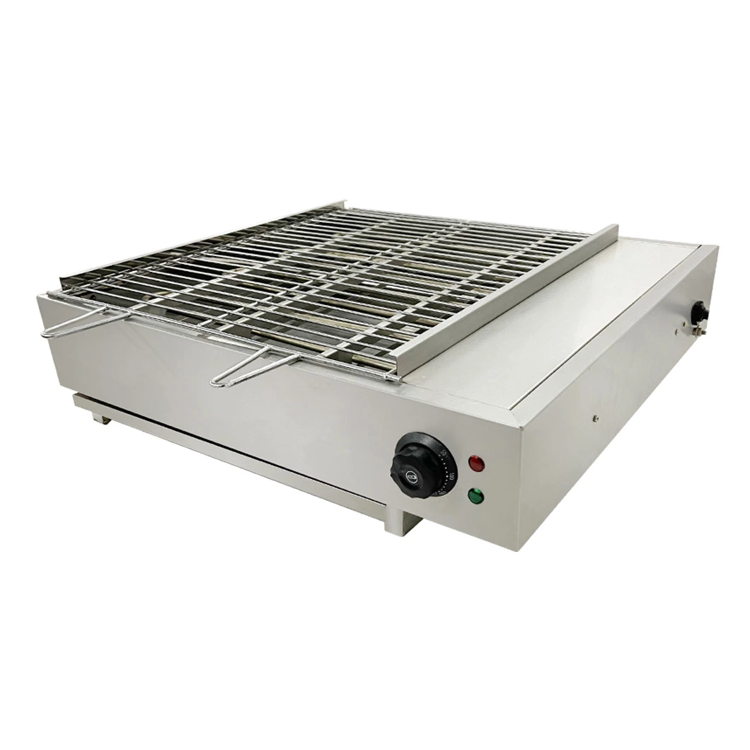 Snack Machine Stainless Steel Electric BBQ Grill with Air Switch High-Power Table-Top Barbecue Machine for BBQ Party