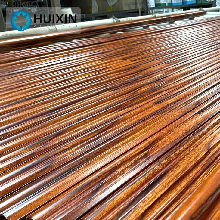 Wooden Grain Aluminum Window Frame Parts Material for Tanzania Market