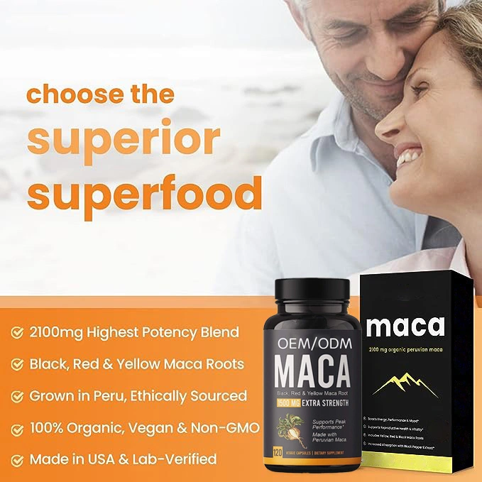 OEM ODM Factory Wholesale/Supplier Boost Endurance Performance Horny Goat Weed Maca Root 150 Capsules