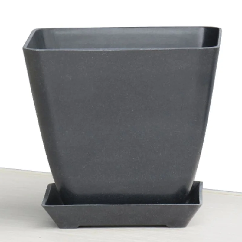 Gray Color Plant Fiber Flower Grow Pots for Gardening