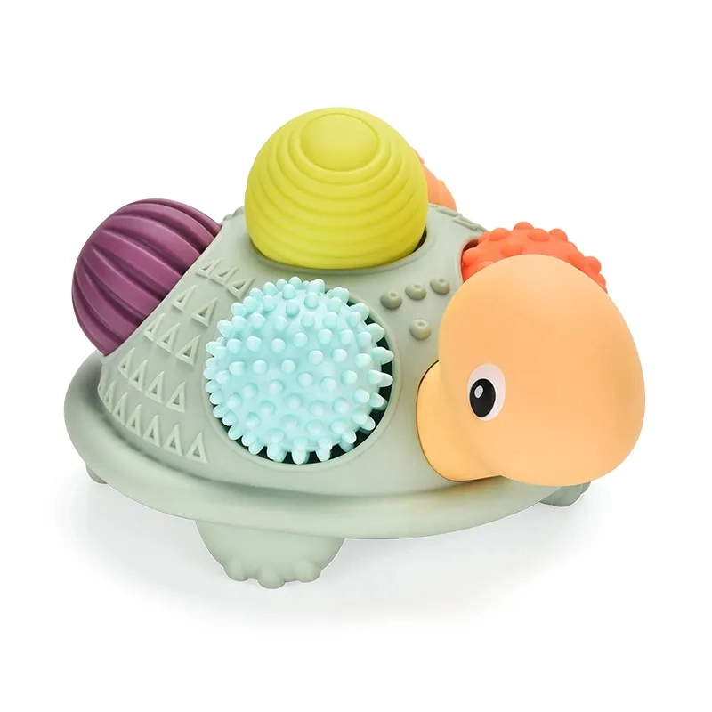 Massagem atacado pegar colorido forma bonito Baby Toys coordenação mão-olho Agarrar o Dom de treino em relevo, Tartaruga em iluminação