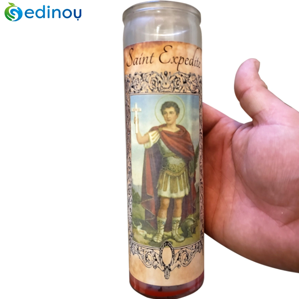 Free Sample Cylinder Jesus Virgin Mary and Religion Pillar Candle for Christmas