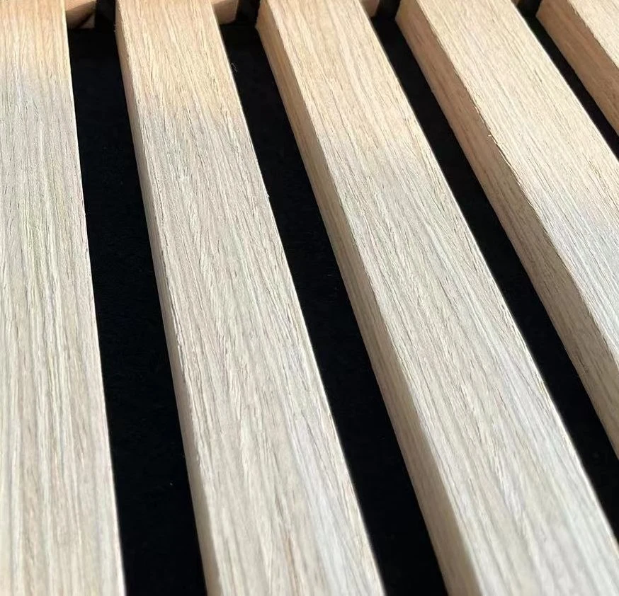 Wall MDF Acoustical Wood Slat Oak Fiber Panel Decoration Polyester Fiber Acoustic Panels