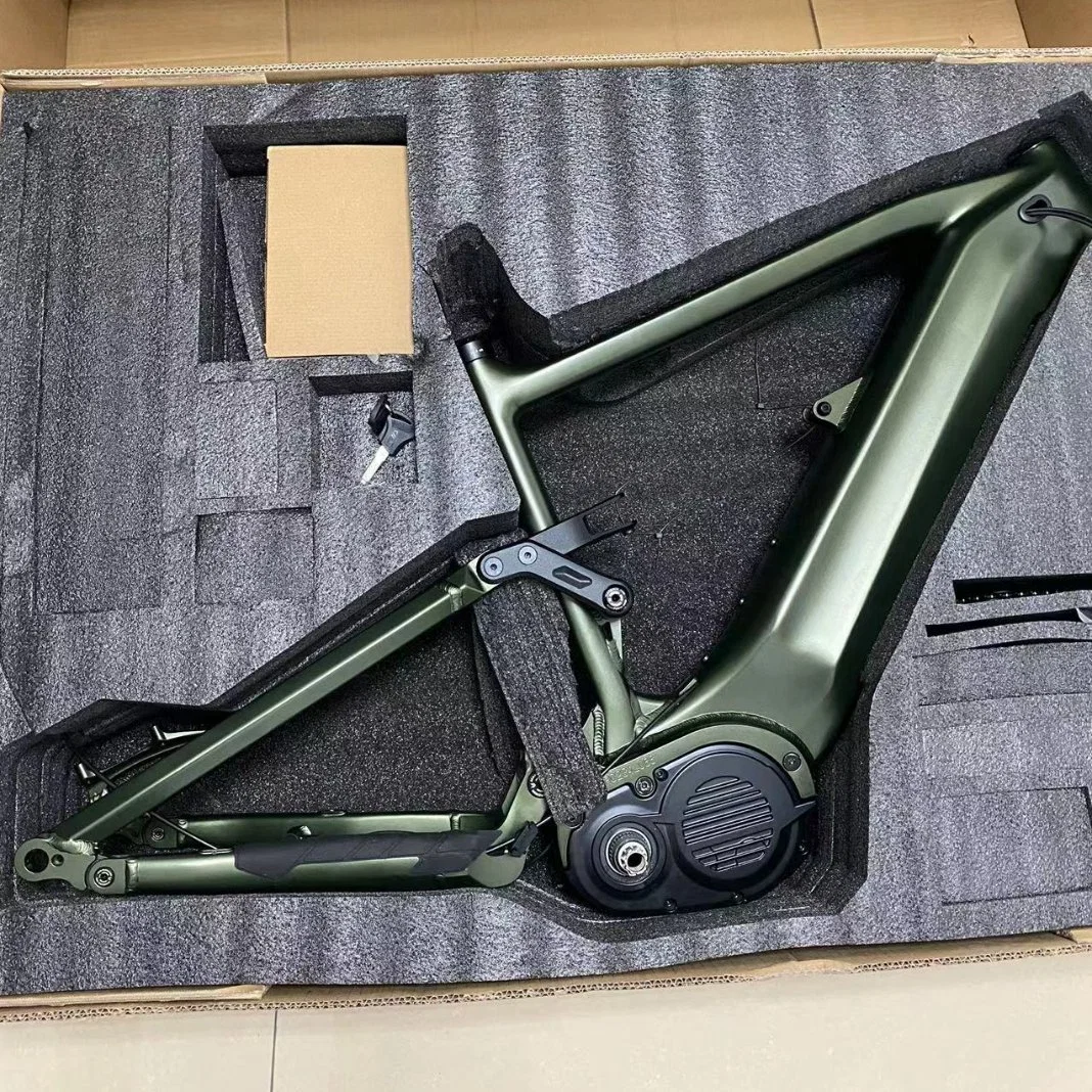 Bafang 29" * 3,0 Elektro-Fahrrad-Rahmen Batterie M620 G510 M500 M510 UMBAUSATZ FÜR MITTELMOTOR Eike Vollfederrahmen 3D Chameleon Blau