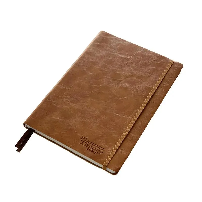 Free Sample OEM Debossed Logo Planner Organizer A4 PU Leather Planner Printing