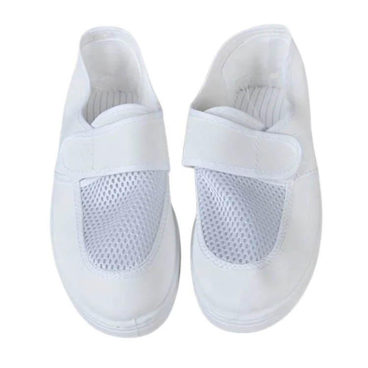 Zapatos blancos Leenol PVC con Velcro Anti Static Working Shoes