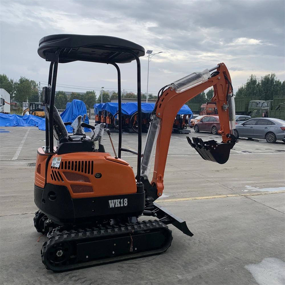 Precio barato 0,8 Ton 1 Ton 1,5 Ton 1,8 Ton 2 toneladas Multi-función Agrícola Orchard Construcción pequeña hidráulica Digger Mini Excavadora oruga