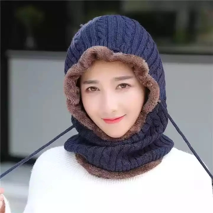 Wholesale/Supplier Ski Mask Soft Warm Beanie Windproof Thicken Knitted Beanie Scarf Set