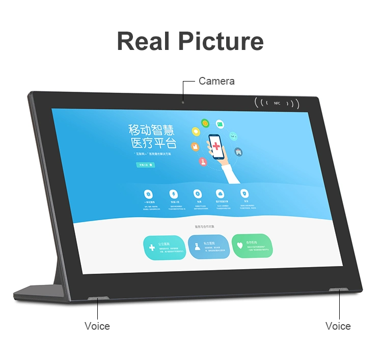 Hot Selling L Shape 15.6 Inch NFC Android 8.1 Touch Aio Tablet with 2MP Front Camera