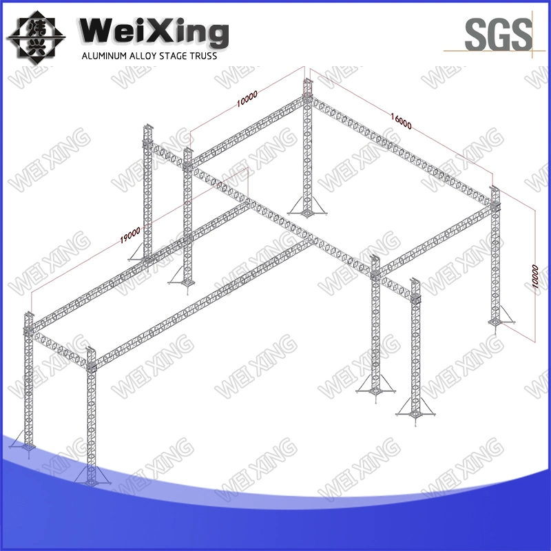 52ftx33ftx33FT, Lightweight Line Array Speaker Lifting Stand Truss Audio System Line Array Stage Truss Eventos Aluminum