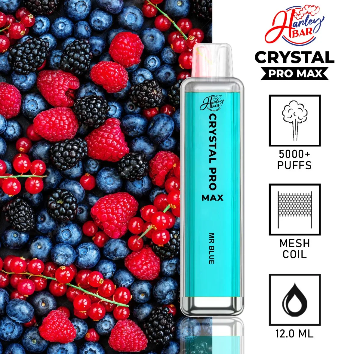 Crystal Harleybar mayorista PRO MAX I Vape Elf perdido 5000+ bocanadas E cigarrillo desechable María de la barra de cristal Vape E-cigarrillo Ske Crystal 4500