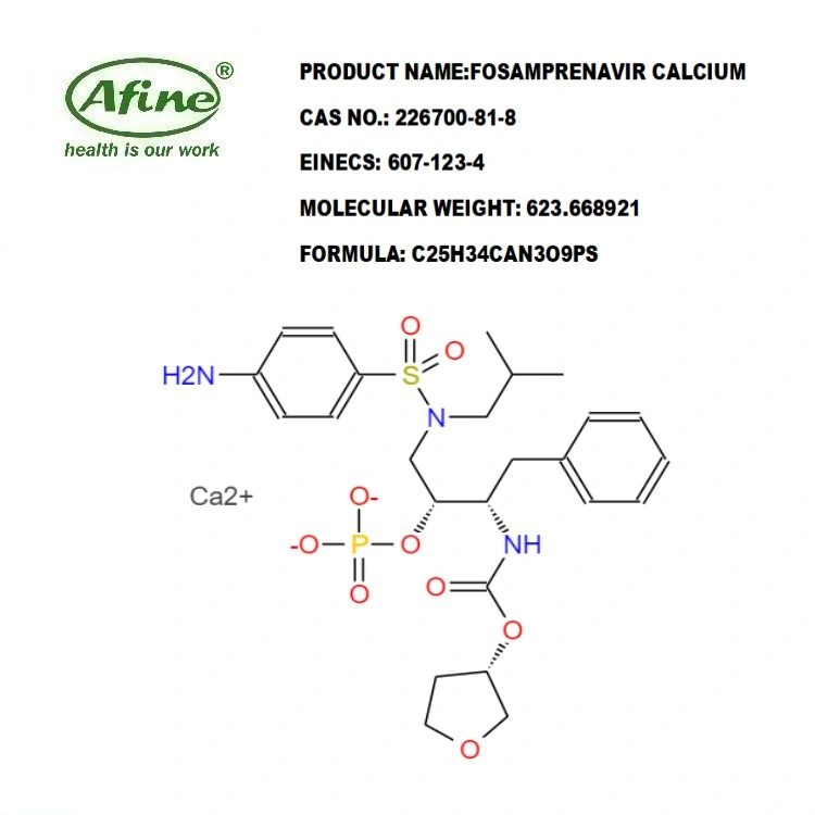 CAS 226700-81-8 Fosamprénavir calcique / fosamprénavir, de sel de calcium / Gw Telzir Lexiva-433908 / / / Fosamprénavir