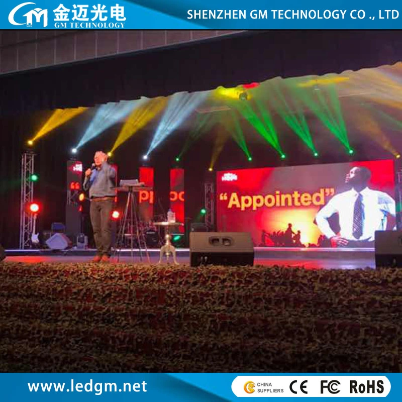 P3.91 Indoor LED Display with 500mmx500mm/500mmx1000mm Rental Die Casting Aluminum Cabinet