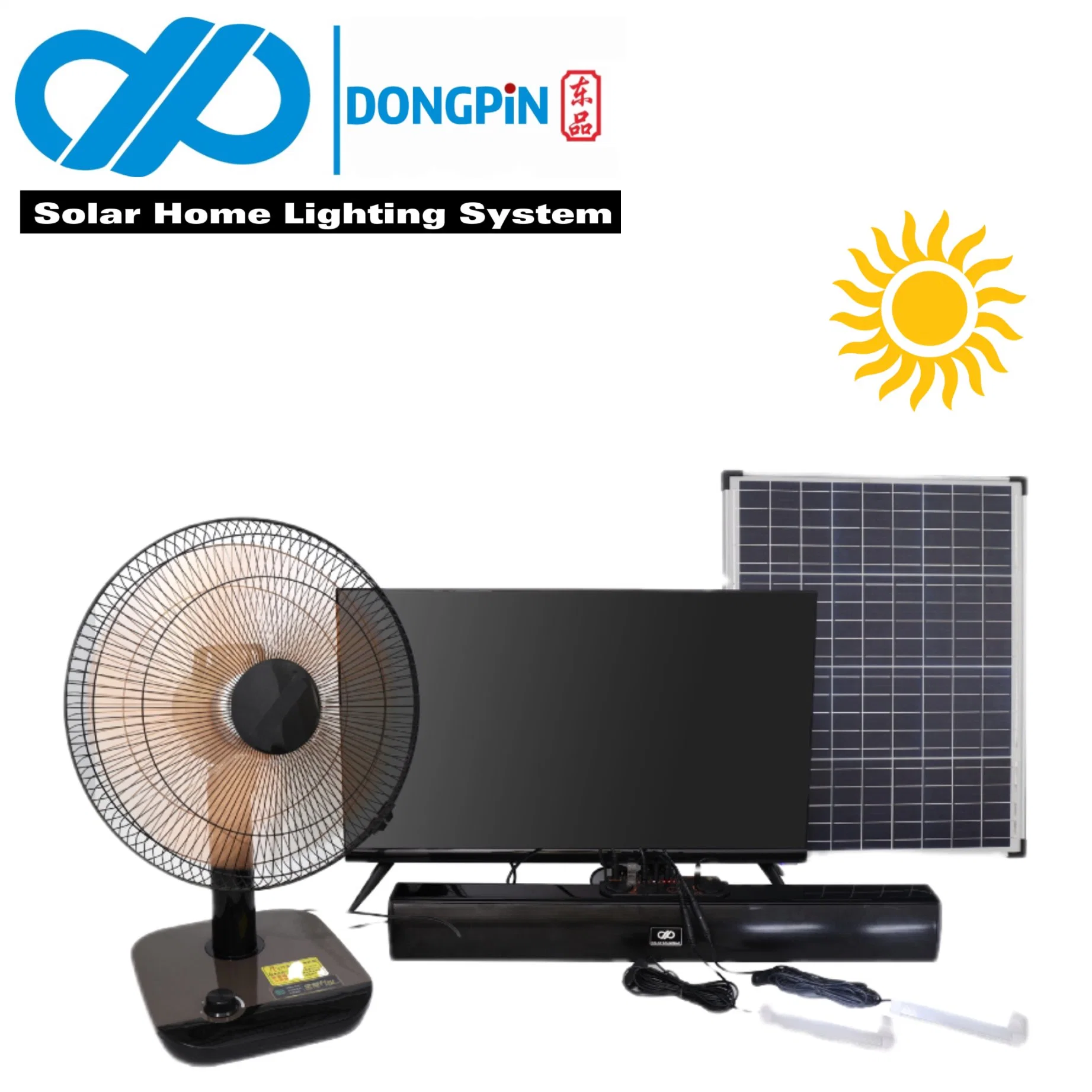 Solar Home Power Lighting TV Portable Speaker System Solar Panel Charge Save Energy