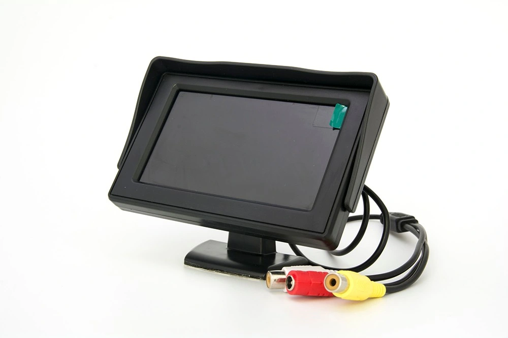 Monitor de Estacionamento de 4.3 polegadas com vidro da Câmara traseira para automóvel Cabo de vídeo RCA de 6 m com lente e 6 m.