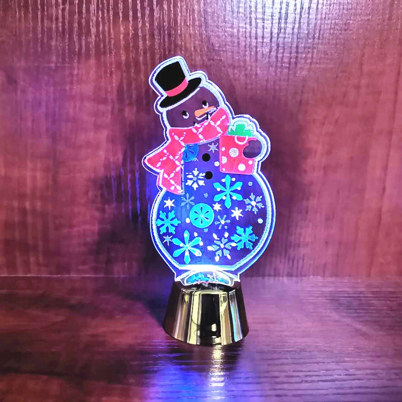 Acrylic Glowing LED Christmas 3D Acrylic Craft Night Light Decoration Gifts