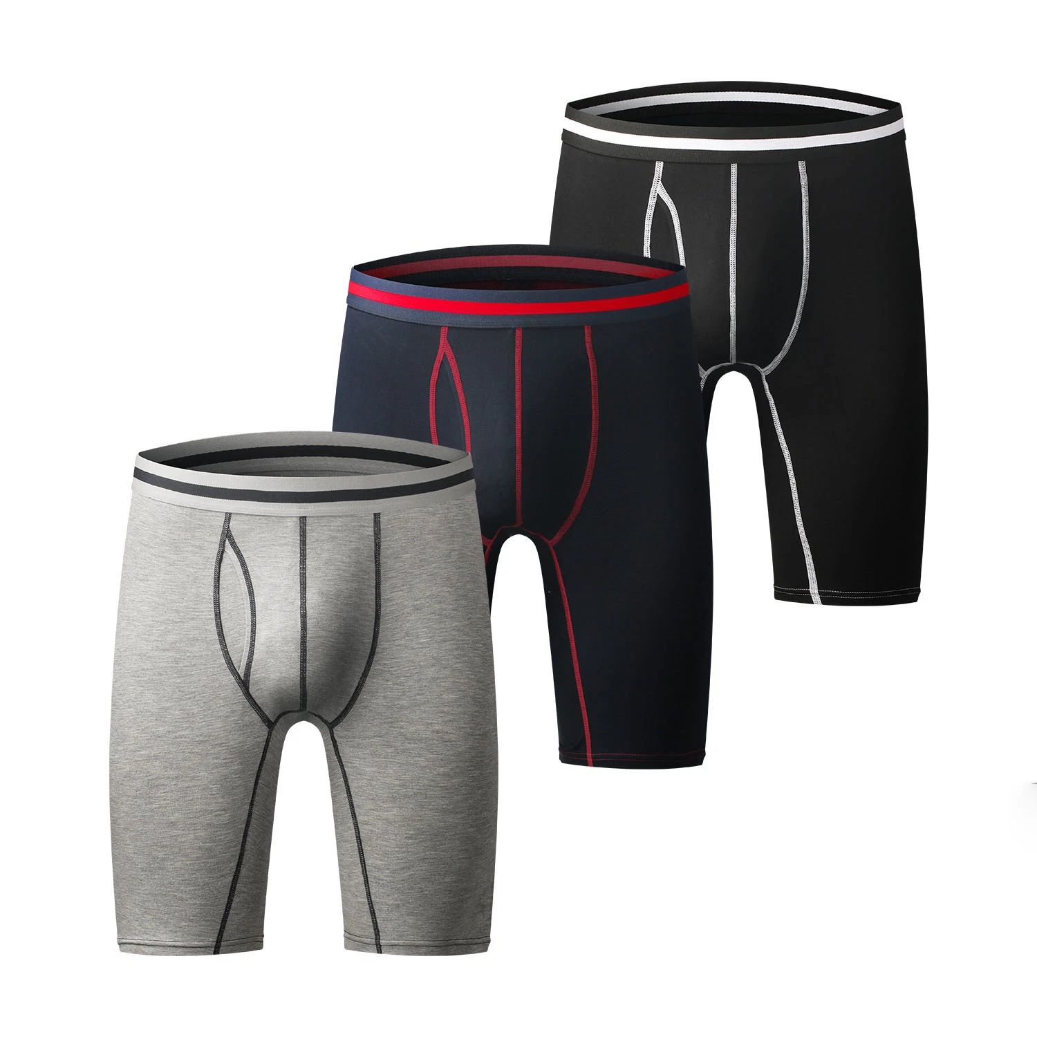 Custom Men's Seamless Plus Size Sports Underwear Boxer Shorts Cotton Briefs
