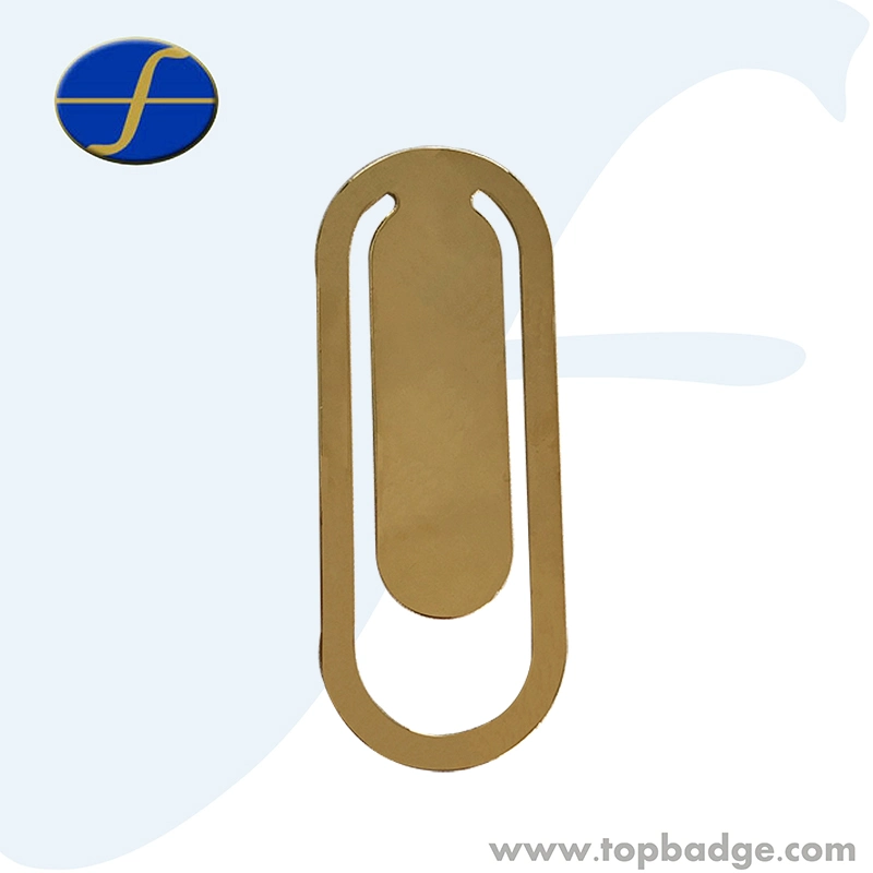 Hot Sale High Quality Paper Clips Custom Shape Metal Bookmarks for Promotional