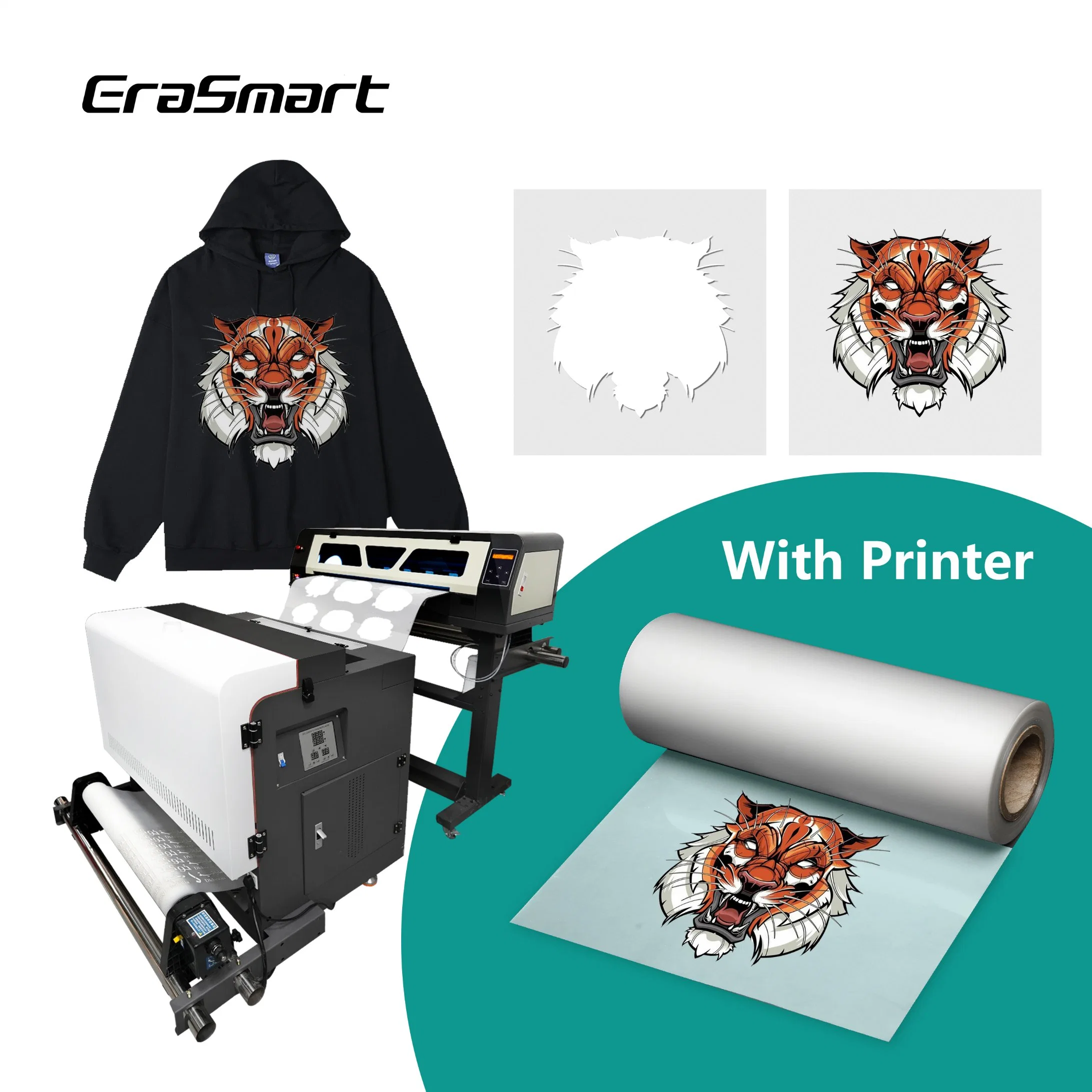 Erasmart Dtf Pet Film A3 A4 Heat Transfer Film Paper Dtf Printer Sheets Single Double Sided Printing A3 A4 Dtf Film