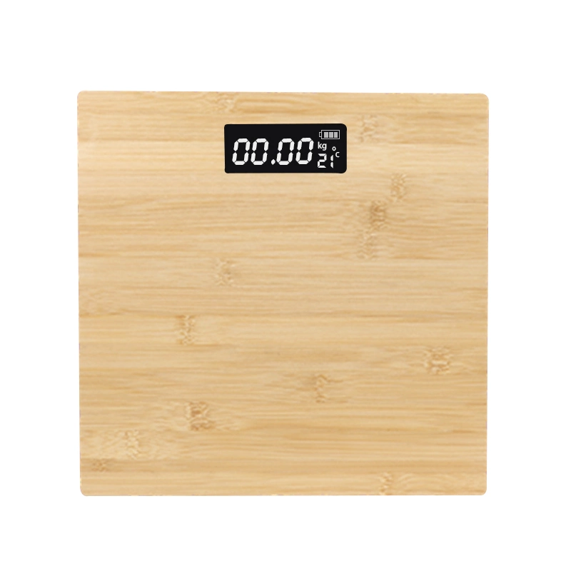 Bamboo Electronic Weighing Bathroom Scale Digital Body Weight