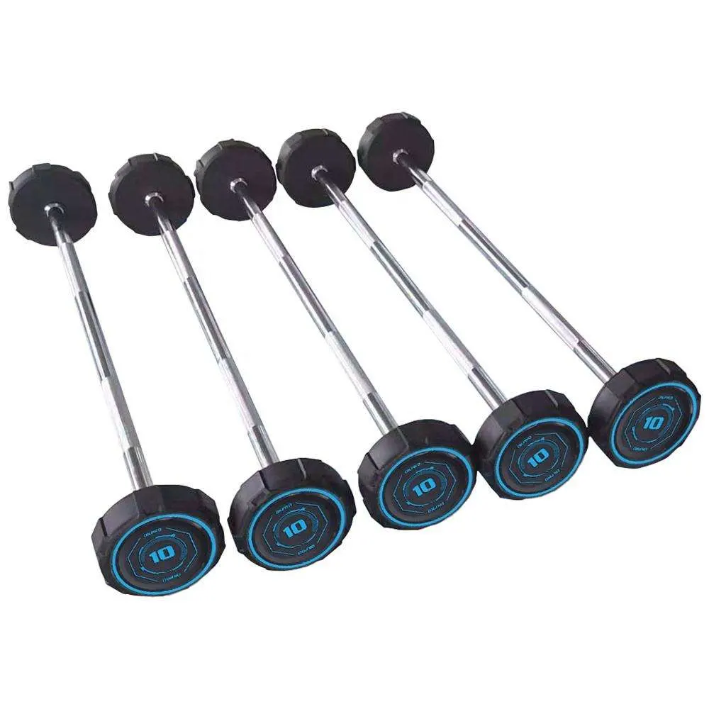 Okrpo High quality/High cost performance  Free Weights Gym Equipment Pev Coated Straight Bar Barbell Set