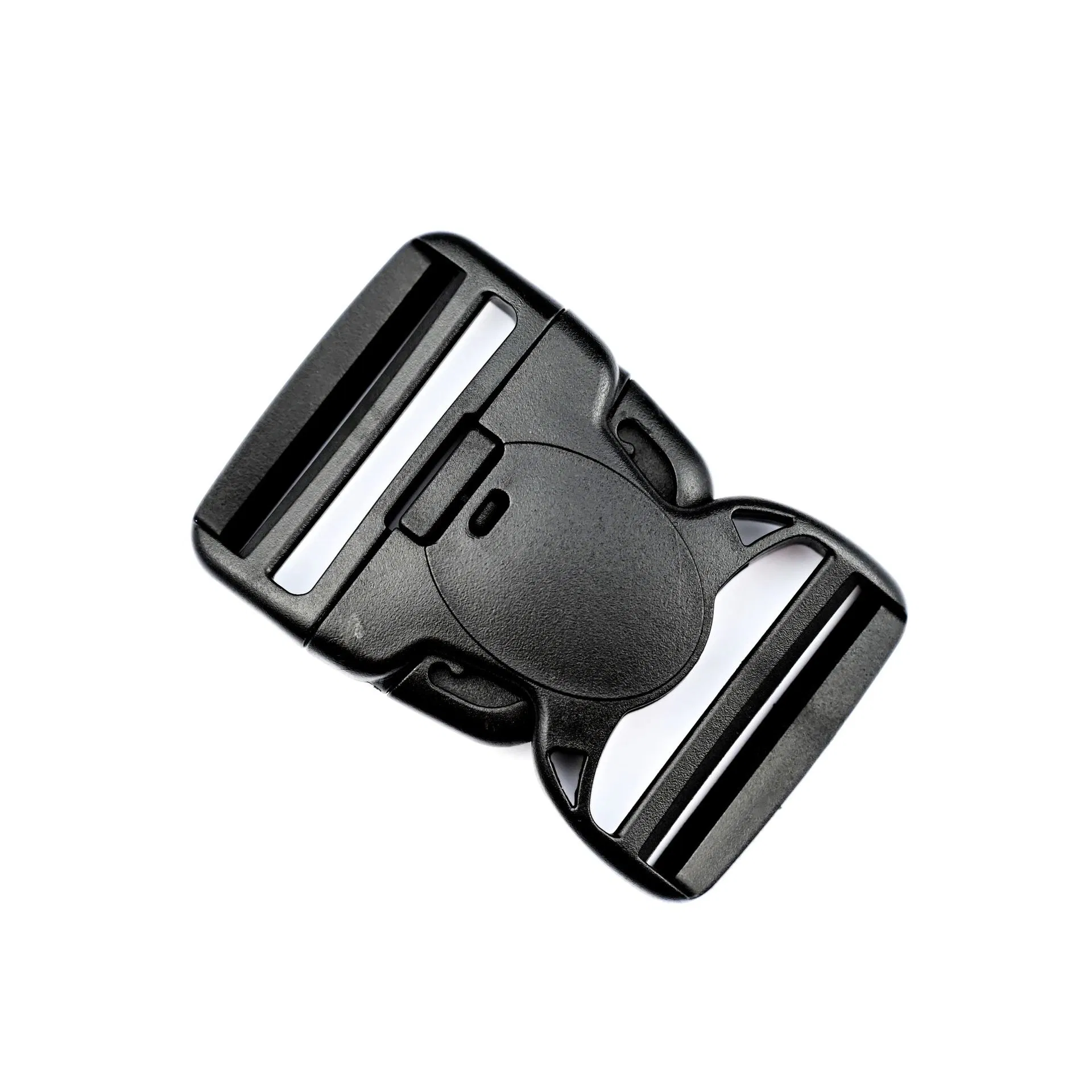 A5143 Manufacturer 51mm Black Plastic Safety Buckle Backpack Adjusting Buckle Next to Open Buckle Straight