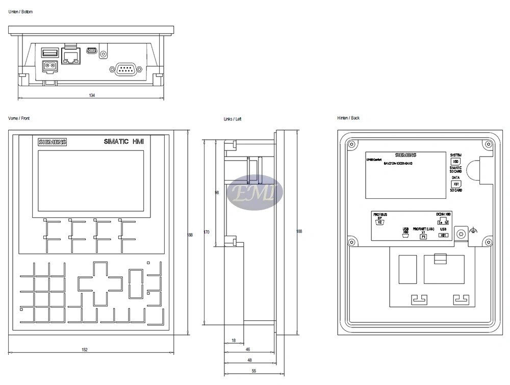 New in Box 6AV2124-1DC01-0ax0 Kp400 Comfort 4" Widescreen 16 Million Colors Key Operation TFT Display Industrial Monitors Intelimonitor PLC HMI