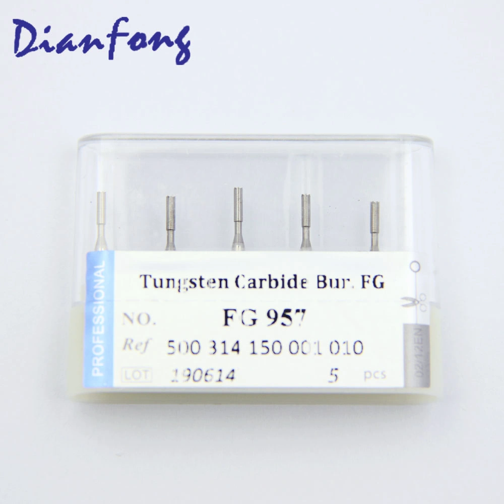 Fg957 Corte Final de carburo de tungsteno Dental ISO 500 314 150 Bur 001 010