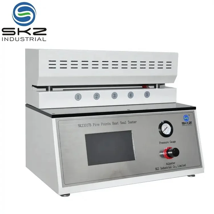 Skz1017b digital con pantalla táctil de calor de gradiente de probador de sello de la máquina de sellado térmico en cinco puntos el equipo de pruebas de laboratorio