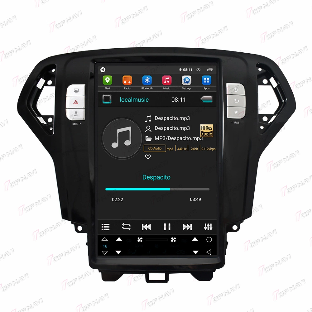 Car Video Leitor de DVD Dashboard Rádio estéreo Android Multimedia for Ford Mondeo 2007 2008 2009 2010 12,8 polegadas