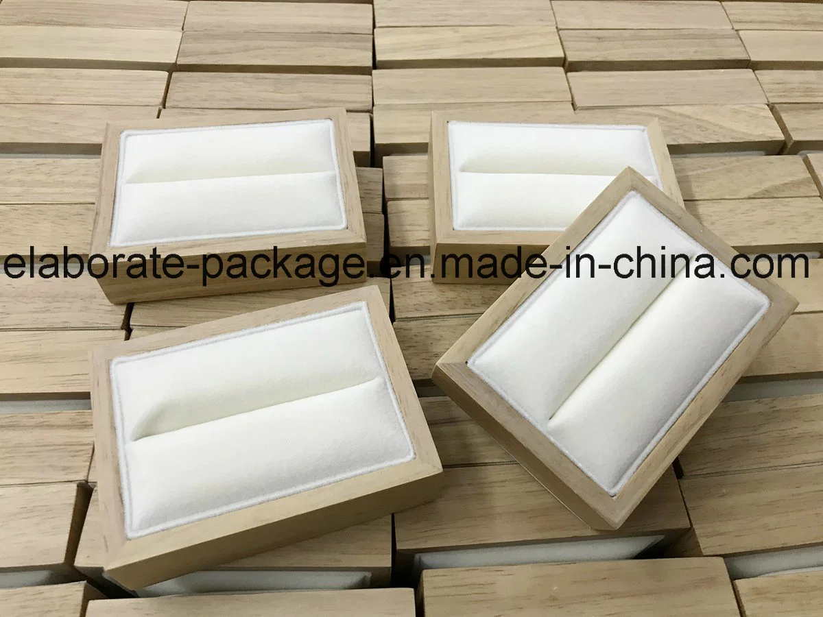 Rubber Wood Lacquered Natural Matte Painting Jewelry Display