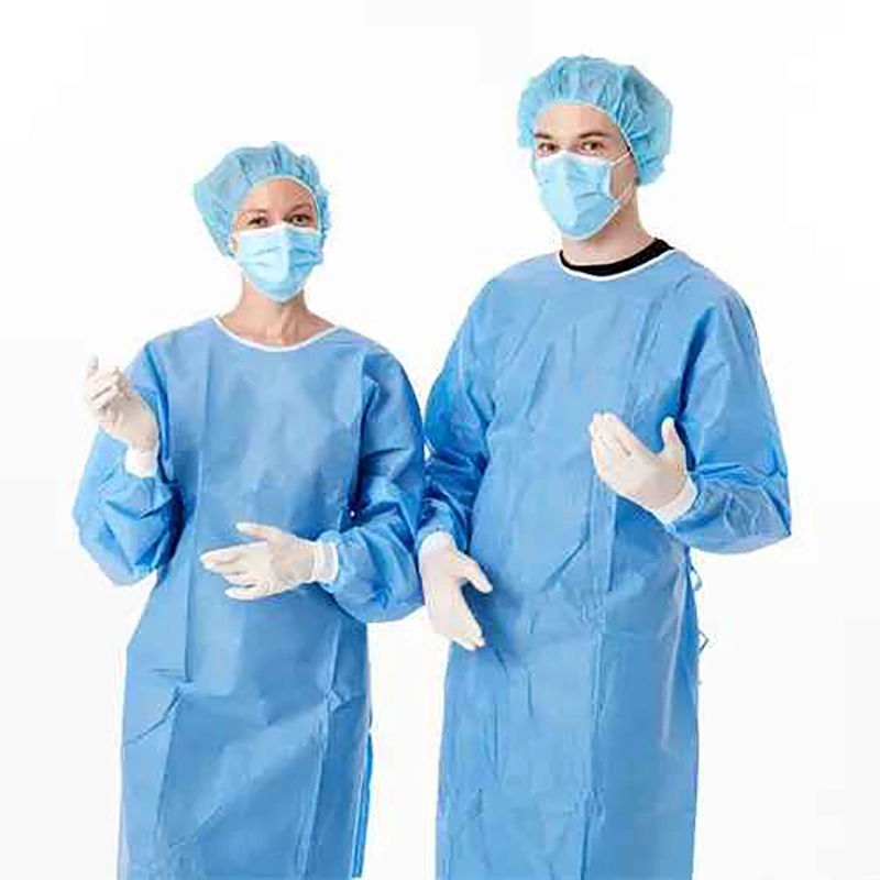 Isqueiros Nonwoven/PP/PE/CPE/SMS/Enfermagem Cirúrgica/Trabalho/Entrega vestido de isolamento