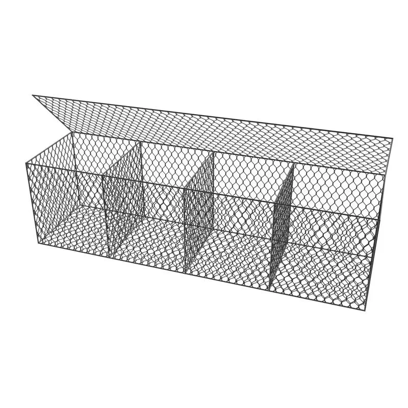 Venta en caliente Caja de gaviones recubiertos de PVC galvanizado utilizada para agua/ Protección del suelo