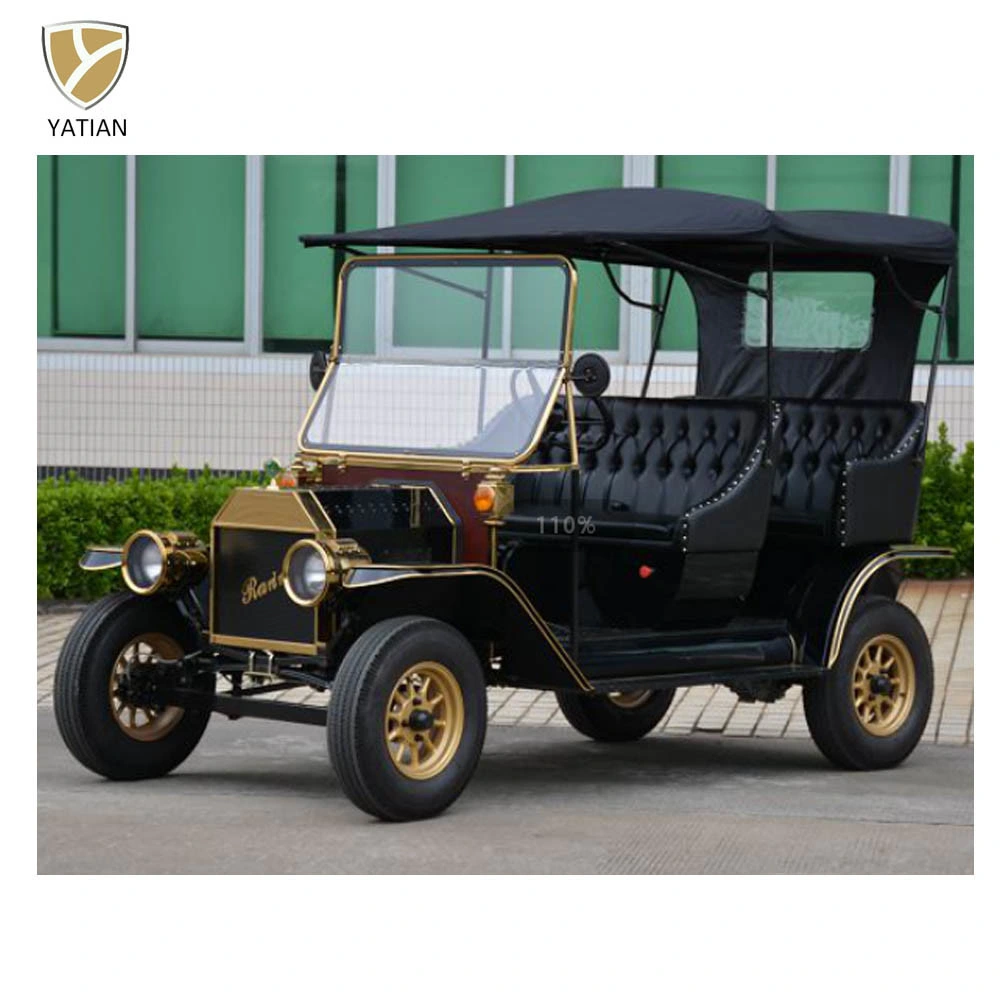 5 Person Model T Retro Electric Car Battery Powered Sightseeing Car