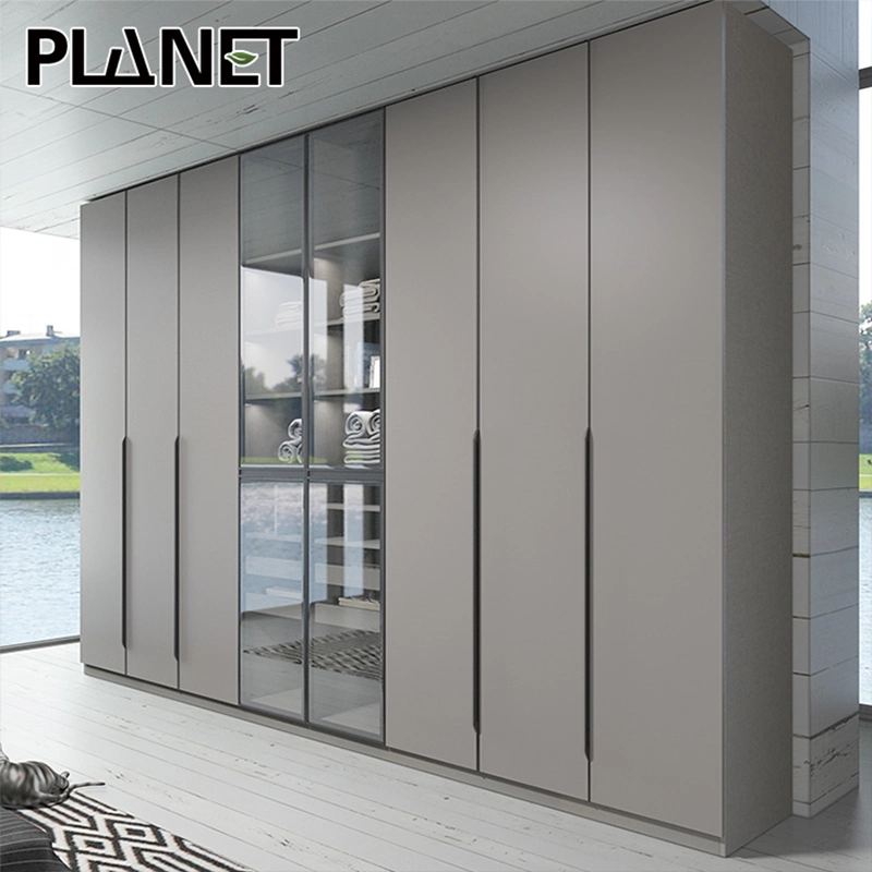 Planet Cheap Built in Bedroom Wardrobe Storage Organizer Lacquer Closets Set Furniture New Modern Design