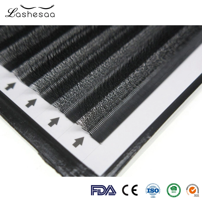 Mengfan China Bling Eyelash Manufacturing Korea Synthetic Hair Wholesale/Supplier V Flat Eyelash Extensions Private Label V Shape Lash Extensions V Eyelash Extensions