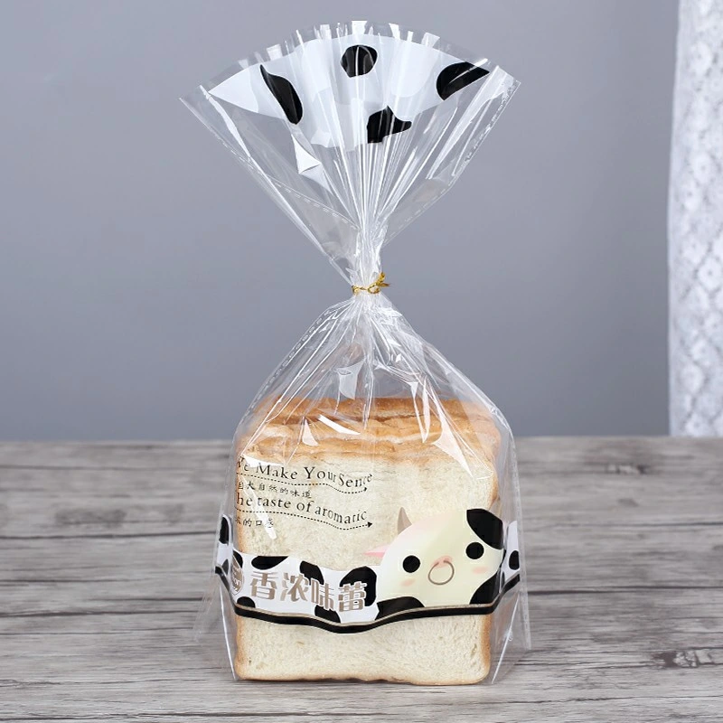 Transparent Toast Square Baked Goods OPP Plastic Bag