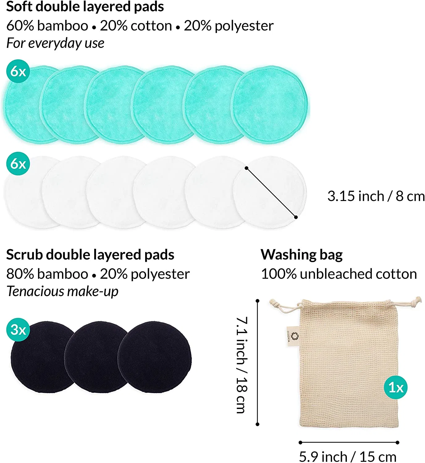 Reusable Makeup Remover Pads Eco Friendly Zero Waste Cotton Rounds