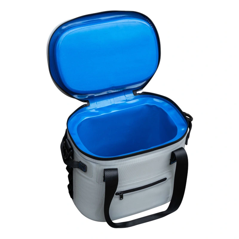 Camping Viajes Deporte suave de TPU 30 latas de cerveza de hielo de alimentos de refrigeración con aislamiento de la caja estanca almuerzo impermeable bolso del refrigerador con la impresión del logotipo del cliente