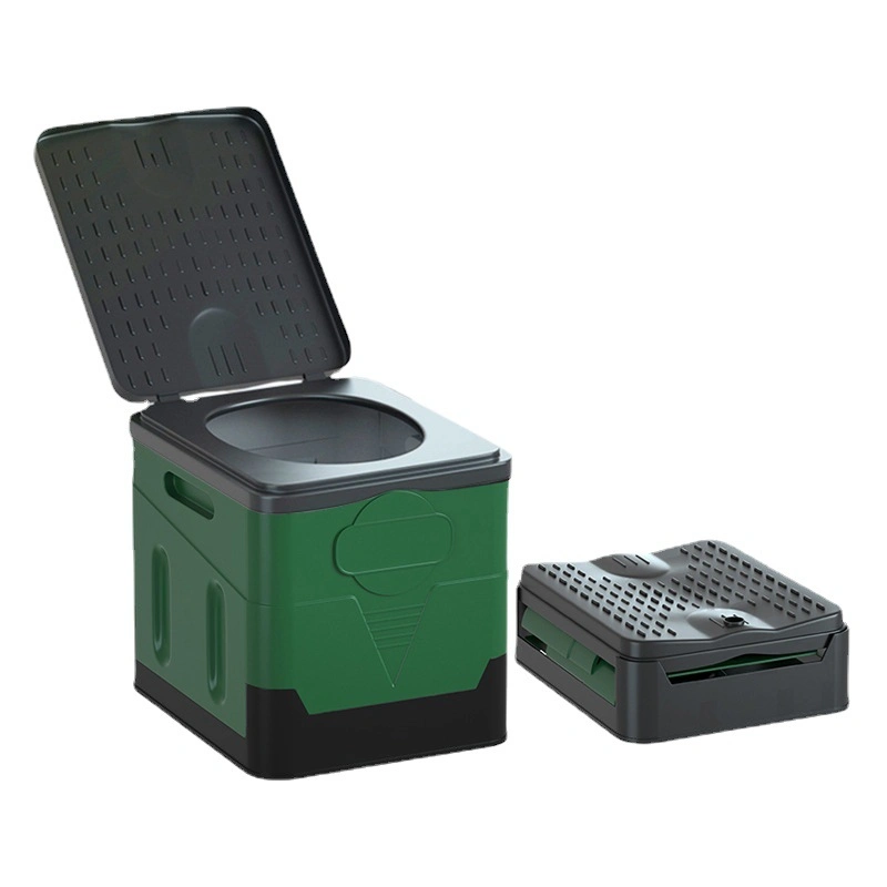 New Design 150kg Heavy Loading Foldable Plastic PP Folding Car Toilet for Outdoor Emergency