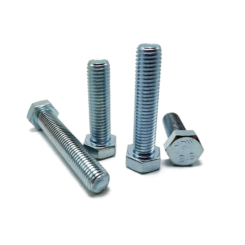 China Manufacturer DIN 933 931 Grade 8.8 Wzp Hex Bolt and Nut