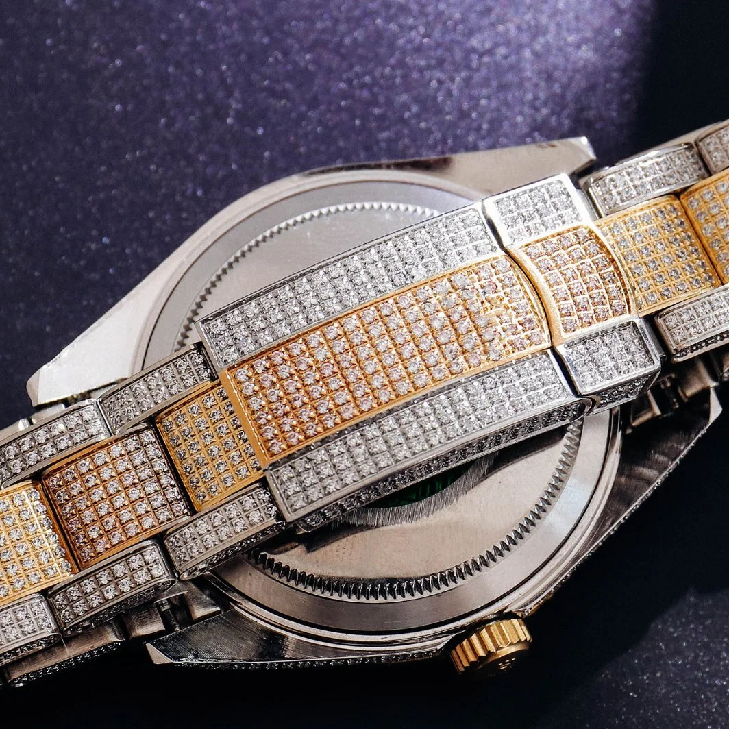 Custom Brand Vvs Moissanite Diamond Watch for Hip Hop Men Pass Diamond Tester on Selling