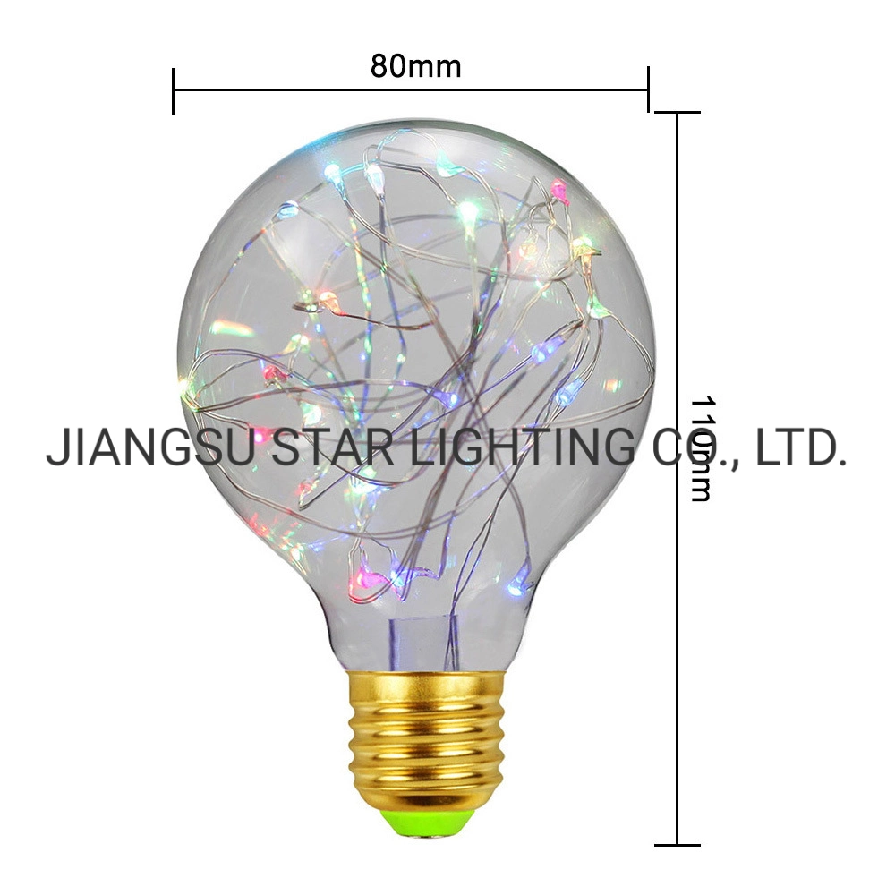 Loving Heart LED Fairy Bulb 1.5W Copper Wire Colorful E27 Lamp Christmas Light