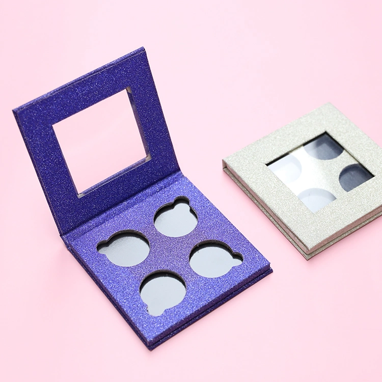 Firstsail Wholesale/Supplier Makeup Eyeshadow Package 4 Color Square Glittery Cosmetic Empty Magnetic Eyeshadow Palette