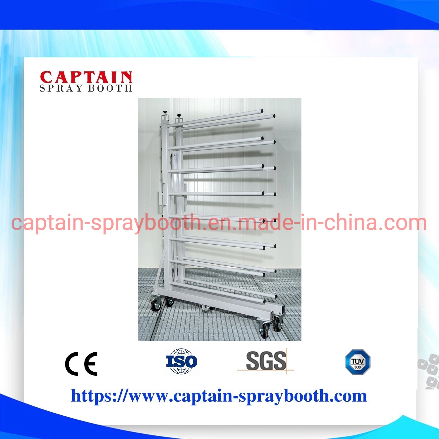 Furniture Industrial Pain Booth Drying Rack Industrial Drying Trolley Drying Rack Drying Station