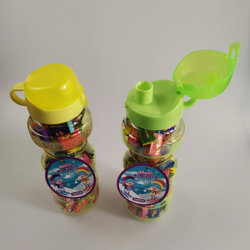 Botella de agua envasadas de burbujas de frutas multicolor con favoritos para niños Papel para tatuajes