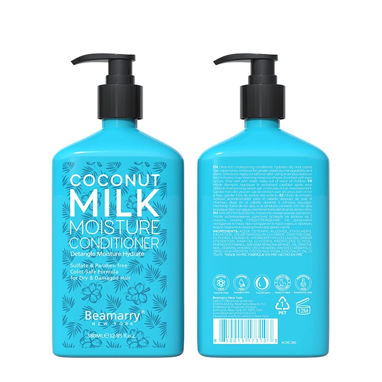 380ml Private Label Factory Price Hair Beauty Products Salon Professional Hair Care Products Coconut Milk Moisture Conditioner for Dry & Damaged Hair